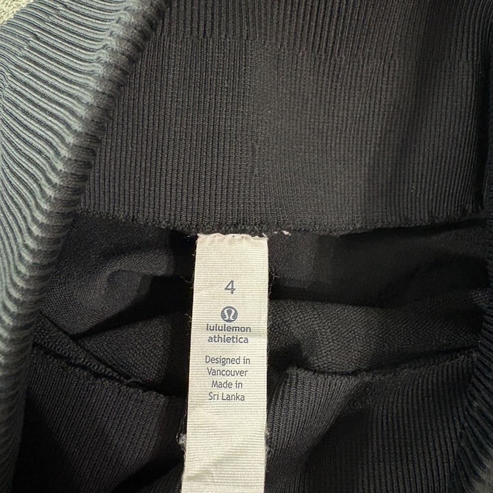 Lululemon Leggings Women 4 Black Ebb To Street Tight Seamless High Rise Crop Gym - Picture 5 of 7